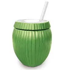 Copo Coco Verde Com Canudo 0,85L - Injetemp