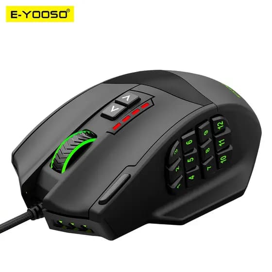 E-YOOSO X-39 Mouse Para Jogos RGB Com Fio USB 24000 DPI SG8960 19 Botões Óptico De Jogo Programável Computador PC Laptop