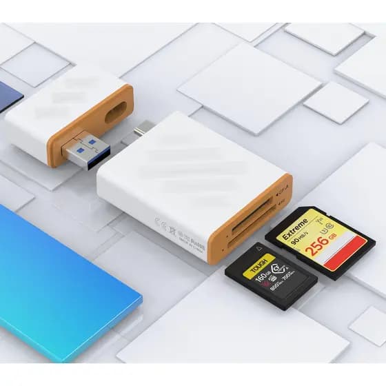 Leitor De Cartão CFexpress Tipo A-USB E-C 2 Em 1/SD Memória De Slot Duplo Para Adaptador CF express/SDXC/SDHC