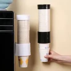 Dispenser Porta Copo Descartável 200ml de Parede Automatico Nobre - Branco