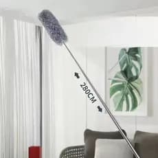 Espanador de Pó Para Limpeza em Microfibra Com Cabo Extensor e Retrátil Lavável 2,8m Escova De Limpeza De Poeira