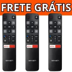 Kit 3 Controle Remoto TV TCL Android Led Qled