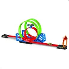 Pista Carrinho Brinquedo Corrida Lançador 360º Com Carrinho