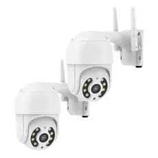 Kit 2 Câmera Externa Ip a Prova D'água com Infravermelho Alarme Wifi Hd Sensor De Movimento Bivolt