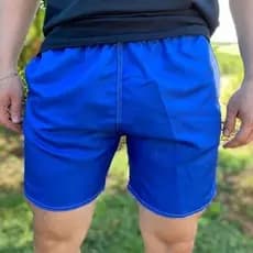 Bermuda Masculino Academia Short Mauricinho M G GG - Azul Marinho