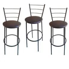 Kit 3 Banquetas Alta De Aço Reforçada Direto Da Fabrica Top 70cm Altura