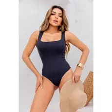Body Feminino Com Forro em Suplex Regata Alças Grossas Decote Quadrado Bori Bore