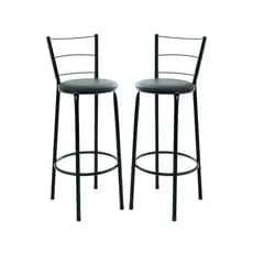 Kit 2 Unidades Banquetas Alta Bistrô Preto para Balcão Cozinha Área Gourmet 70cm do Chão ao Assento