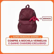 Mochila Escolar Feminina Unissex Grande Impermeável Casual Multi Bolsos + CHAVEIRO DE BRINDE