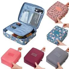 Necessaires de maquiagem organizador de viagem passeio impermeável promoção