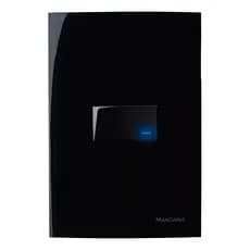 Interruptor Simples 4x2 Preto Fosco Com Luz Led Margirius