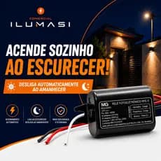 Rele Fotocélula Fotoeletrônico Compacto 500W Bivolt Acende Ao Escurecer Automático Economia RFE-10