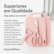 Kit Utensílios Cozinha 4 Peças Colorido Durável Prático
