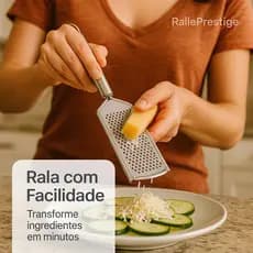 Ralador Manual Inox 24cm Aço Inoxidável Cozinha Queijo Vegetais