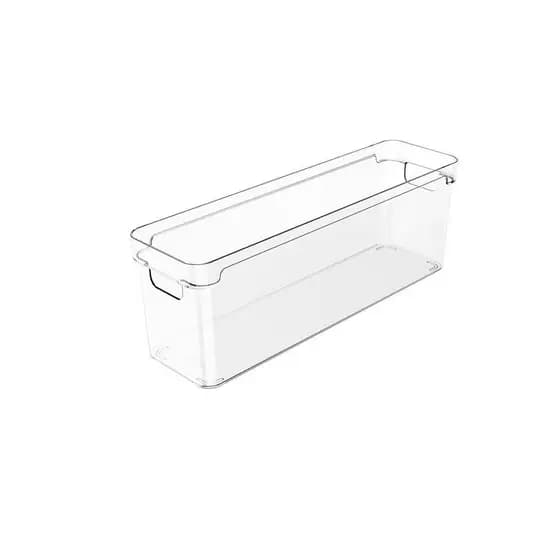 Organizador retangular Martiplast OU Clear com alças 37x10x13cm