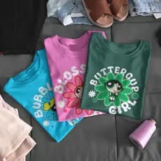 T-Shirt Camiseta Feminina Super Poderosas Docinho lindinha Florzinha 100% Algodão Envio Imediato