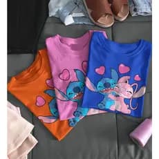 Camiseta Lilo Stitch Unissex Blusinha Stitch 100% Algodão varias cores envio imediato