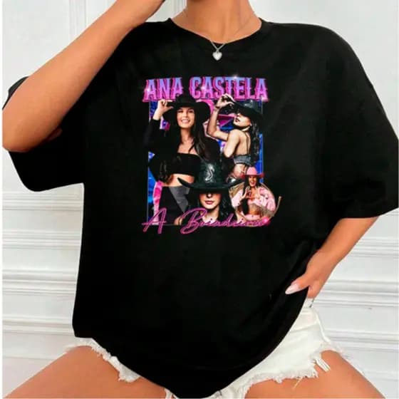Camiseta Feminina T-Shirt Ana Castela Boiadeira 100% Algodão Varias Cores e Tamanhos Infantil ao Adulto