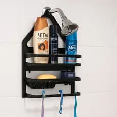 Porta Shampoo Sabonete Escova de Dentes Multiuso Chuveiro Sem Furo Box Banheiro