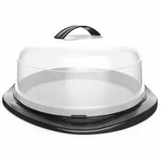Boleira C/ Tampa, Alça e Trava Redonda Resistente Gourmet Bolo Design Prático - Nitron