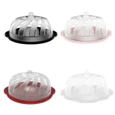 Boleira C/ Tampa Redonda Plástico Resistente Gourmet Bolo Design Sofisticado Prático