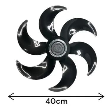 Hélice Para Ventilador Mondial 6 Pás 40cm Preto Power Turbo Nv41 Nv45 Vsp40 Vt40