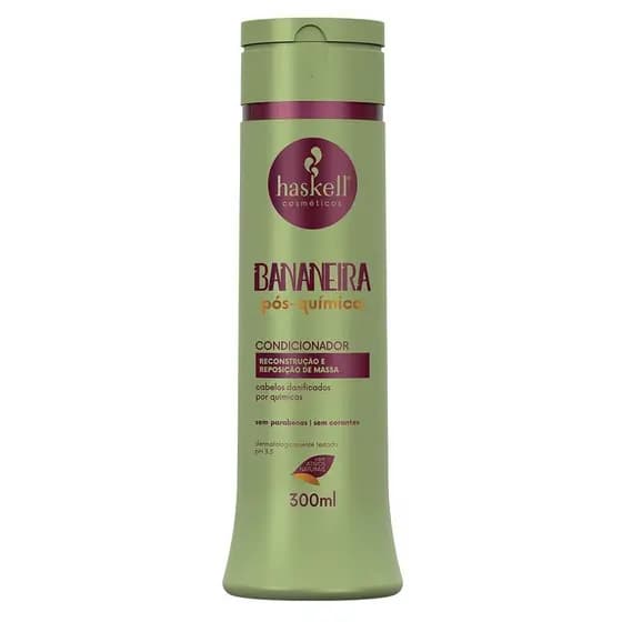 Condicionador Bananeira Pós Química Cabelos Danificados Haskell 300ml