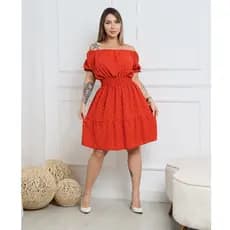 vestido feminino curto midi casual duna pipoca manga curta evangelico