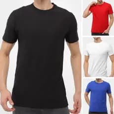 Promoção Camiseta Lisa Básica, T-Shirt Casual Masculina 100% Algodão