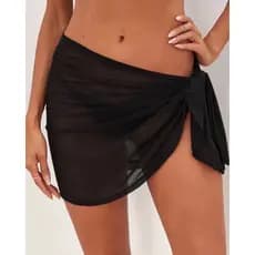 GirlSun - Saia de amarração Moda Praia, Saída de praia de nó, Terceira Peça Moda Praia