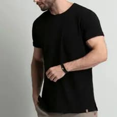 Camiseta Básica com Bolso na Mesma Cor, T-shit 100% poliéster