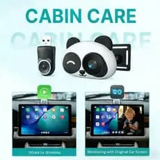 Ottocast Cabin Care Adaptador CarPlay Sem Fio 1080P Câmera Do Banco Traseiro Carro 150 ° Noite Grande Angular Para Crian