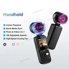 Câmera Portátil Com Ventilador Para Esportes Ao Ar Livre , De Tiro , 2 Em 1 HD Volg