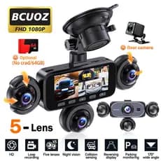 5 Lentes 360 ° Dashcam 1080P Frente 720P Traseira Esquerda Direita Câmeras De Carro Super Visão Noturna Gravação Em Loop