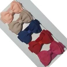 Kit 5 Faixinhas de Gravata Duplo na Meia de Seda AZM/NU/SA/VM/PK