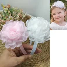 Tiaras Infantis Femininas Laços Organza Menina Cabelo