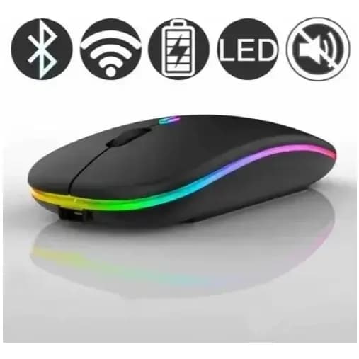 Mouse Sem Fio Lehmox Recarregável WiFi Bluetooth