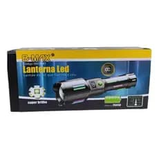 Lanterna Led Tática  Potente Canhão De Luz  Potente. Lanterna Preta Luz Branca