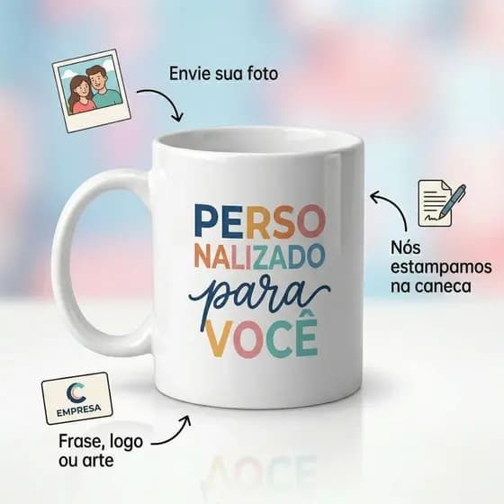 Caneca Premium Personalizada Com Foto Caneca com Frase Caneca com Nome Caneca Porcelana Caneca Envio Rápido