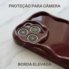 Capinha iPhone Silicone Premium Vermelha Case Moderna Proteção Camera 11 12 13 14 15 16 Pro Max Plus