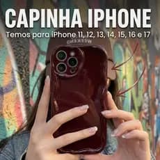 Capinha iPhone Silicone Luxo Vermelha Proteção Camera Case Moderna iPhone 11 12 13 14 15 16 Pro Max Plus