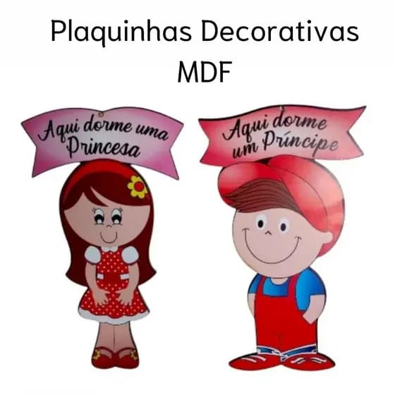 Placa Decorativa Quarto Mdf Aqui Dorme Um Príncipe Princesa