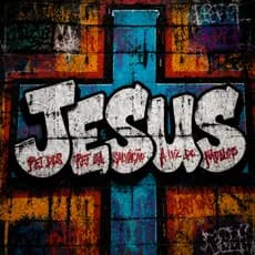 Camiseta Jesus Cruz Grafite Oversized Streetwear Unissex Moda Cristã Premium