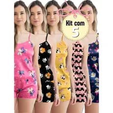 Kit Conjuntos Baby Doll Short Doll Sem Bojo Original Estampas Personagens