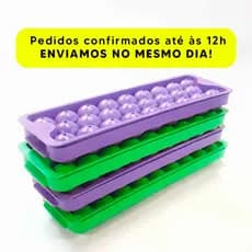 4 Formas de Gelo Redondo com tampa higiene total - Forma Gelo - Gelinhos tipo Bola, forma - Forminhaa - KIT 4