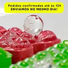 12 Formas de Gelo Redondo com tampa, higiene total- *QUEIMA DE ESTOQUE - Forma Gelo - Gelinho tipo Bolas, forma - KIT 12