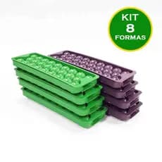 8 Formas de Gelo Redondo com tampa , higiene total - Forma de Gelo  - Forma Gelo - Gelinho tipo Bola, formas - KIT 8