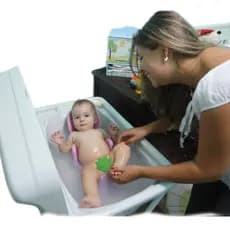 Cadeirinha para Banho do bebê  - Cadeirinha Anatômica Bebê, Descanso, Banho, Alimentação - Acomoda Baby