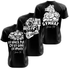 KIT CAMISA DRY FIT ACADEMIA TREINO PROTEÇÃO UV+35 FRASES MOTIVACIONAL - VÁRIAS ESTAMPAS