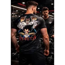 Camisa Dragon Ball Vegeta Gohan Goku Black Dry Fit de Alta Qualidade